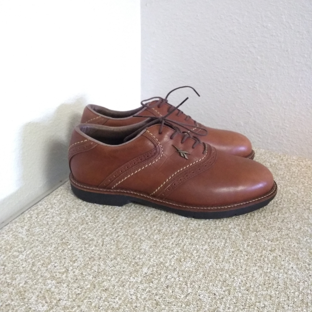 Reebok Brown Leather Golf Shoes